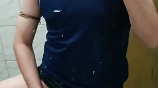 Jerking off with a little heart.