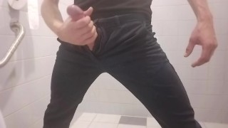 Big load, I was so horny I ran to cum in a place