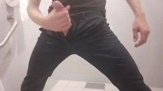 Big load, I was so horny I ran to cum in a place