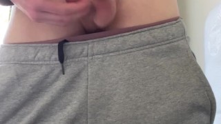 Whipping out my big white cock
