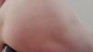Femboy plays with asshole