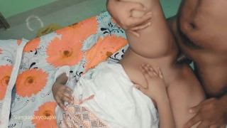 A beautiful girl working, fucking with big stepbrother