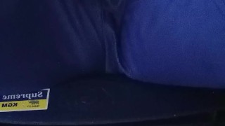 Teasing my nipples and my cock is responding with a nod under my pants