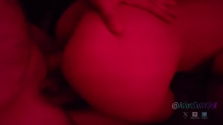 Asian Slut Wife put on the red light
