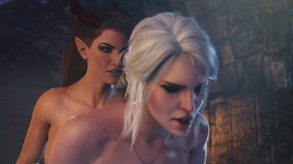 The Witcher - Succubus stretches out Ciri's holes - The Debt Preview