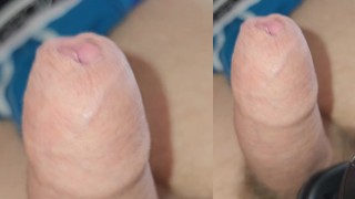 Daddy massages thick cock, fingers his ass and sniffs his cum.