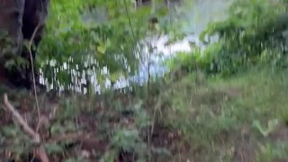 Nature walk with public flashing dick and buttocks ordered by Queen