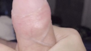 Uncircumcised red haired cock edges towards thick cum shot
