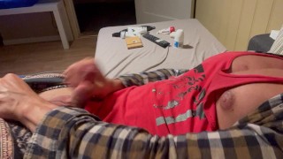 Jerking off before go to bed.
