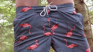 Otter runs by an airport and makes his cum fly