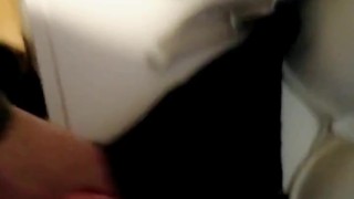 Jerking with and cumming on my wife's panties