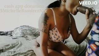 10 inch thick dick BLOW JOB COSPLAY ebony queen swallow cum