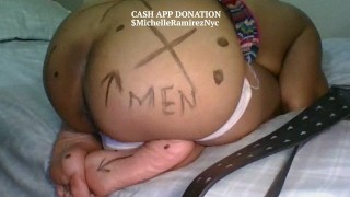 BONDAGE BELT COSPLAY BOND SOLO FEMALE BIG BOOTY ROUND BROWN