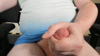 HORNY REDHEAD uses PRECUM as LUBE during edge session!