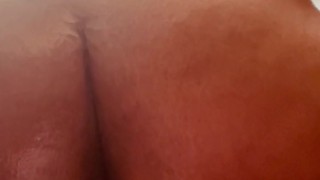 Phat pussy riding big dildo