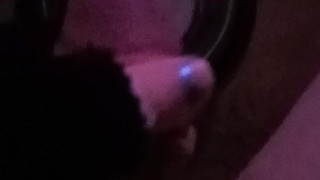 pup was thirsty so he gave himself a little treat