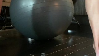 Rub It On An Exersize Ball