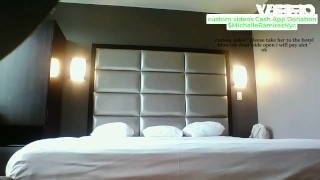 LAS VEGAS HOTEL MOTEL DOOR WIDE OPEN BLOW JOB custom video request