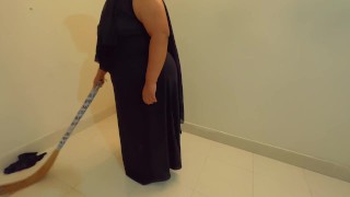 Arab Muslim Hotel Maid Cleaning My Room & i see her Big Butt & Huge Hanging Boobs!
