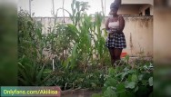 African babe AKIILISA gardening day