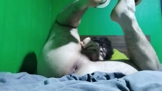 Femboy use a vibrator and touch his cock (sex toys)💦❤️