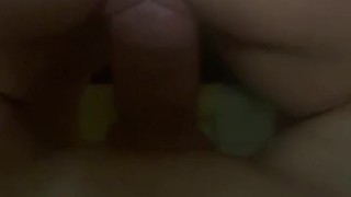 White ass riding my cock