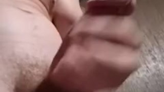 Stroking my big cock