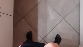 Playing with my hard cock