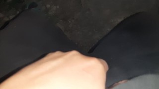 We smoke and masturbates at the same time (smoking fetish, orgasm in clothes, public masturbation)