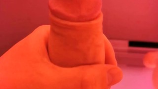 Masturbating in a public sunbed