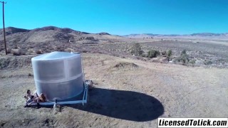 LICENSED TO LICK - 2 Sexy Lesbians Enjoys Sex Outdoors