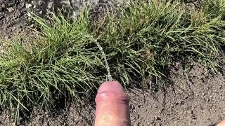 Pissing in the middle of fields