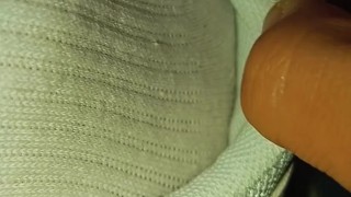 18 yo guy. white socks, sneakers, sweatpants. guy jerks off.