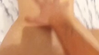 Lesbian stepsister tastes my cock