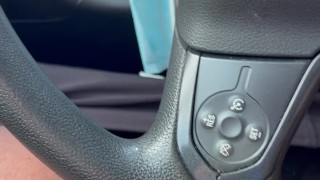 Ebony bbc stud gets a quick nut in work truck