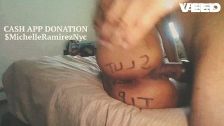 BIG FOOTBALL BOOTY TATTOO ROUND BROWN ASS EBONY HARDCORE