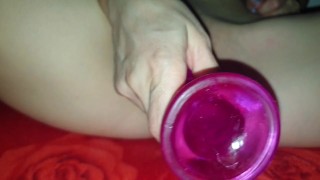 Dildo to big for my tight pussy