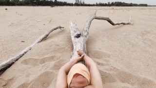 I was fucked on a fallen tree on the beach, not sure if someone has seen us
