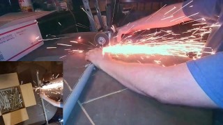 Raw dogging with my angle grinder