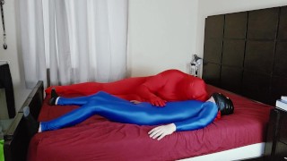 Gay Spandex Frotting and Rubbing in Zentai Catsuits