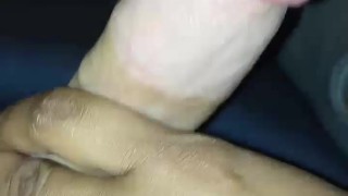 Ebony milf sucking Big white cock POV 💦🍆