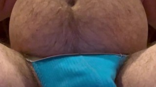 Pup Pisses in his Jock, then Cums