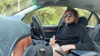 Caught jerking off - Public dick flash