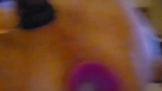 Filled Ass with Egg's Analplug