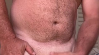 Solo Sexy Bear Maxwell Coxx in a tiny g-string playing with his cock and ass