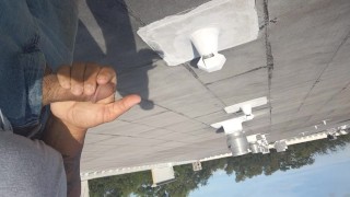 Solo masturbation on a roof top. Almost got caught