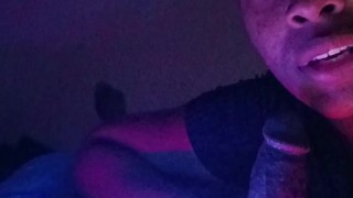 Cock sucking on the phone with mom