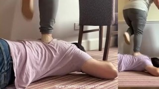 Mistress Harley - Head/Back trampling and breaking in new ballet shoes