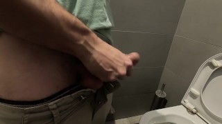 again for WORK in Lombardy, I let off steam by jerking off quickly in a PUBLIC bathroom in a shoppin
