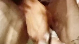 I masturbate by squeezing my balls and I cum yogurt